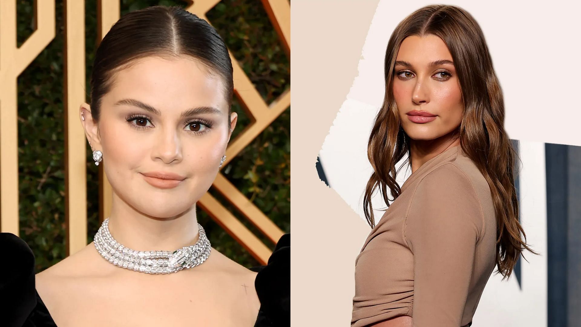 Selena Gomez and Hailey Bieber. (Photos via Getty Images)