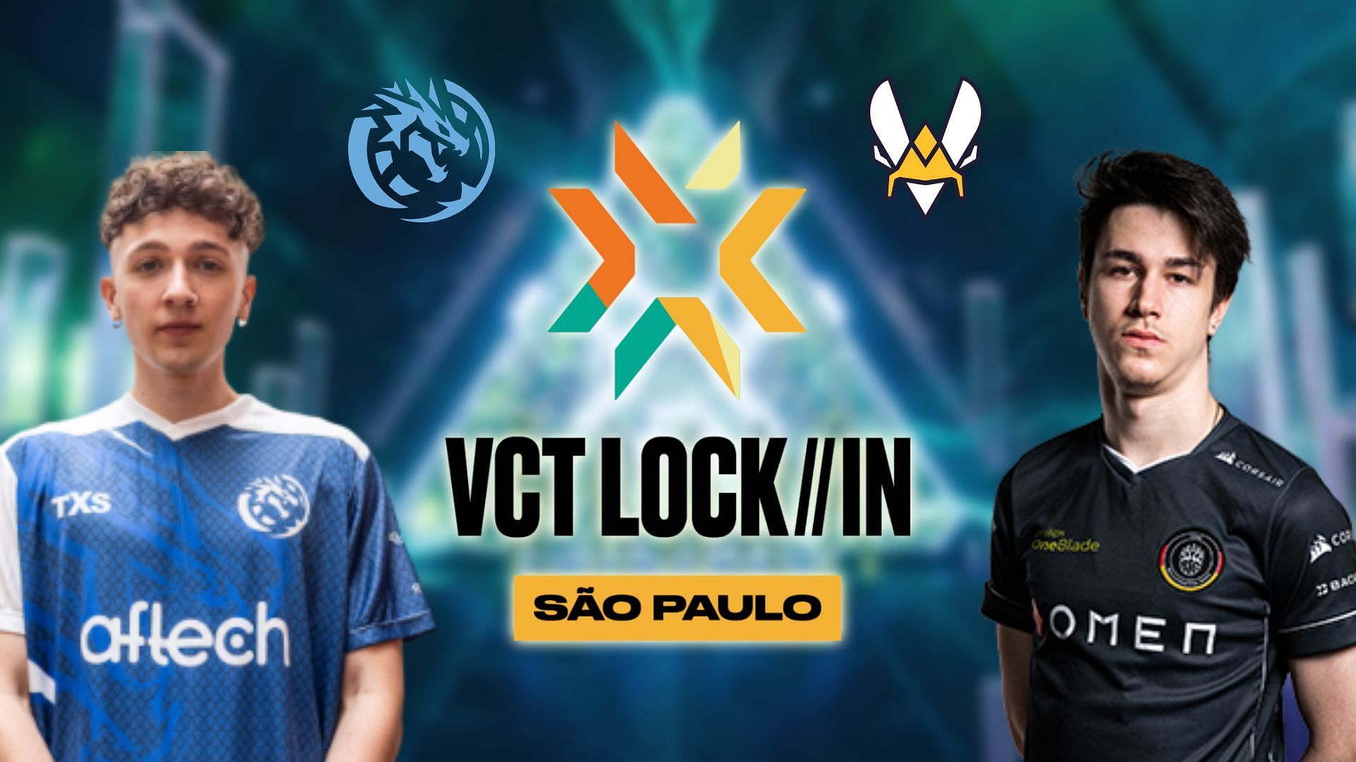 Leviat&aacute;n vs Team Vitality in VCT LOCK//IN 2023 (Image via Sportskeeda)