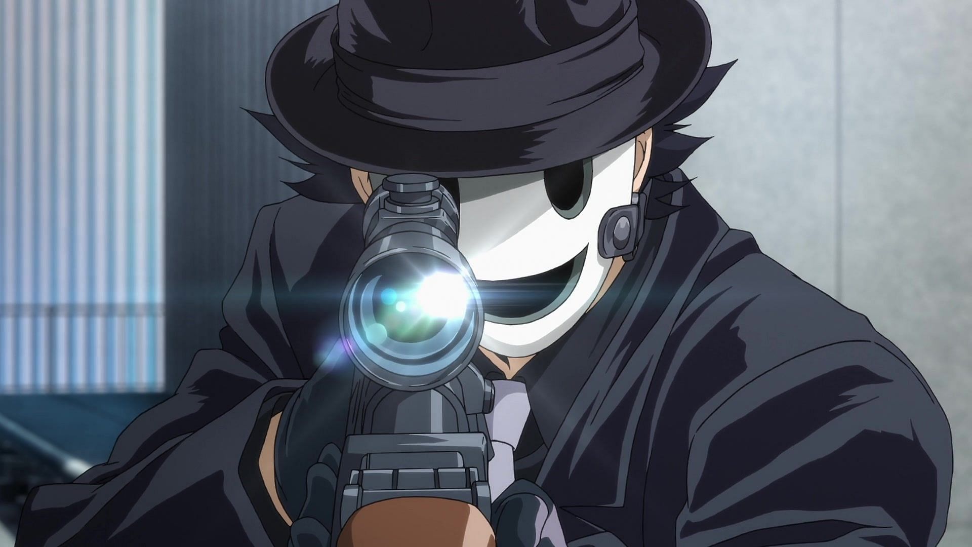 Sniper Kamen as seen in the High Rise Invasion anime on Netflix (Image via Zero-G)