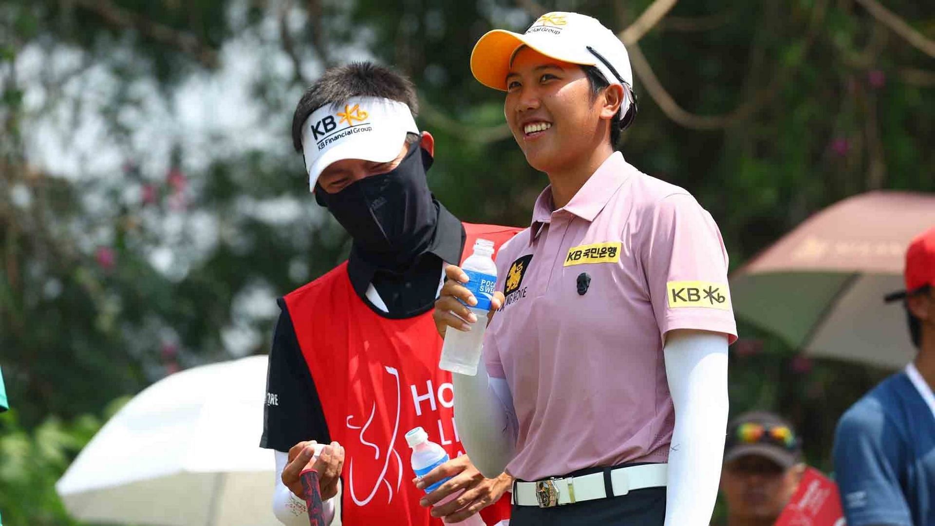 Natthakritta Vongtaveelap leads after three rounds of golf at Honda LPGA Thailand