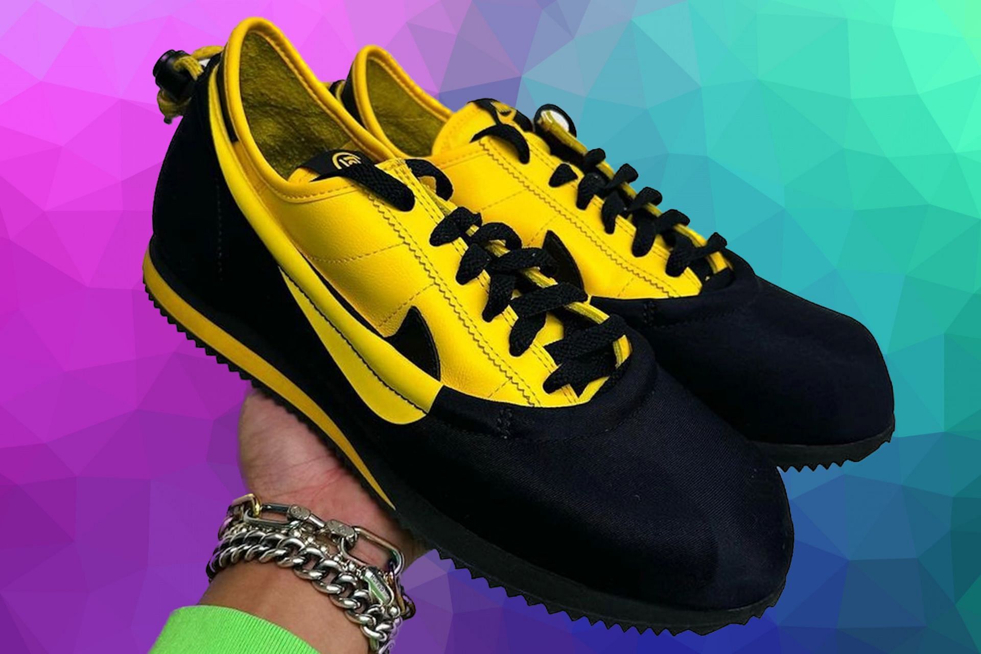 CLOT x Nike Clotez Black/Varsity Maize shoes (Image via Instagram/@whojungwoo)
