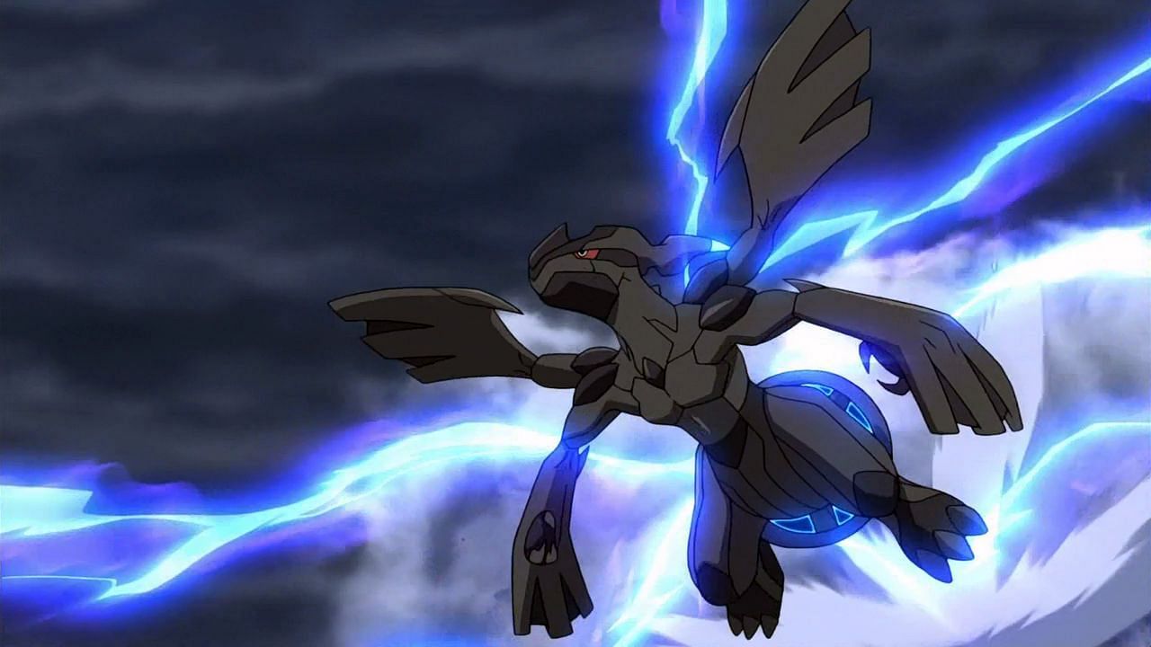 Zekrom as it appears in the anime (Image via The Pokemon Company)