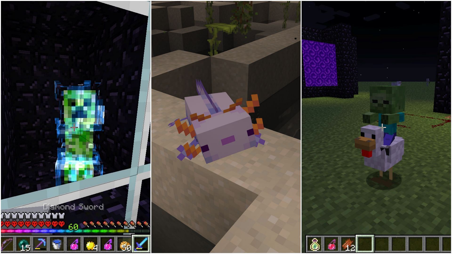 There are several mobs that are extremely rare in Minecraft (Image via Sportskeeda)