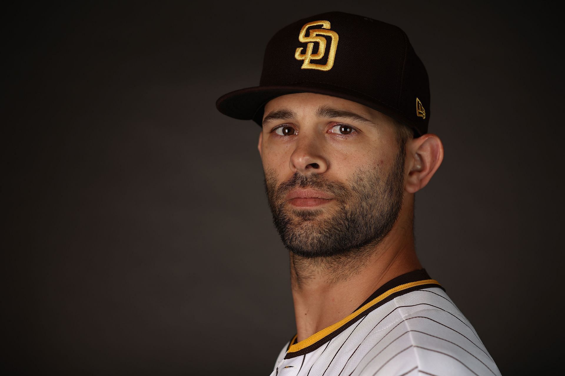 Photo: Padres Pitcher Nick Martinez Reacts After Hitting Batter