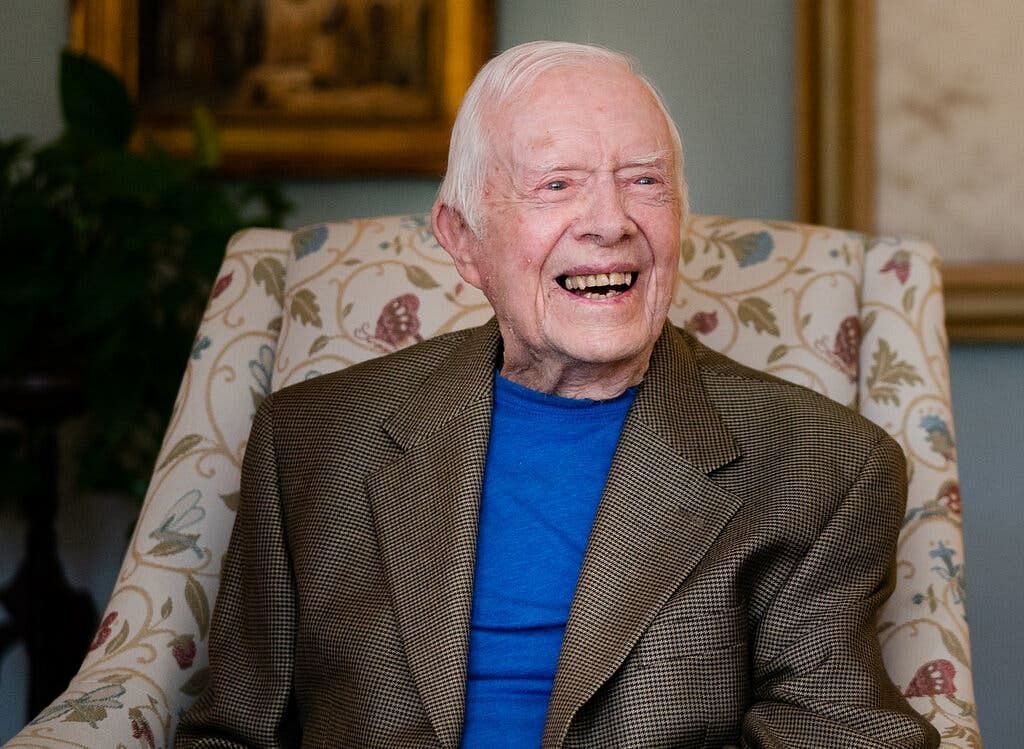 Jimmy Carter, seen here in Plains, Georgia, in 2021, has outlived every other American president (Erin Schaff/The New York Times)