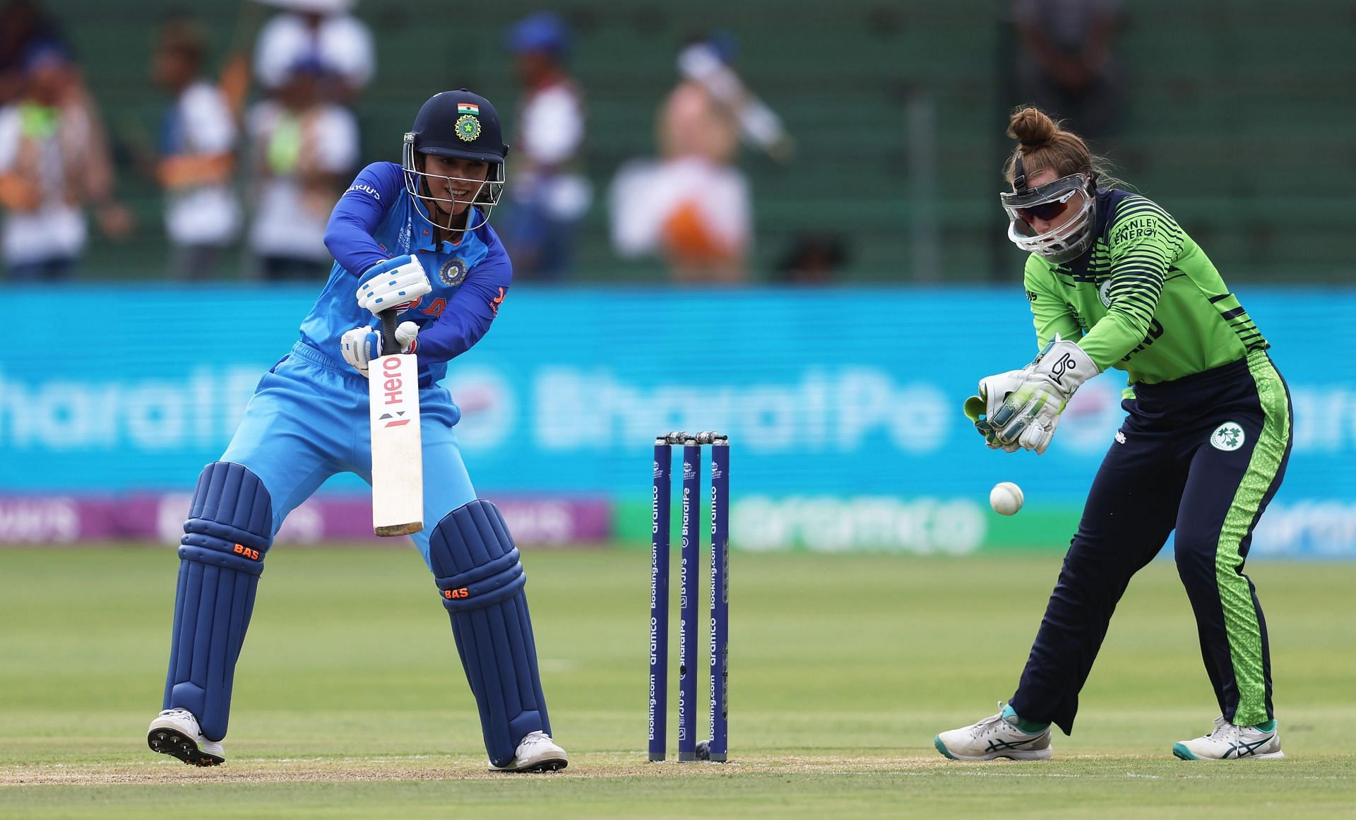 Smriti Mandhana struck nine fours and three sixes during her innings. [P/C: ICC]