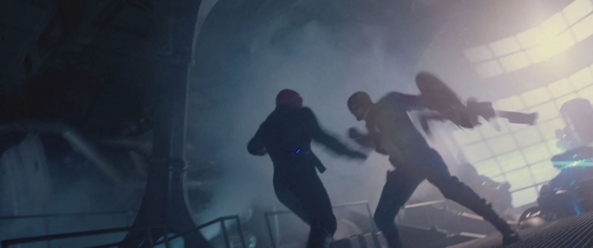 Captain America vs. Red Skull in an intense fight scene (Image via Marvel Studios)