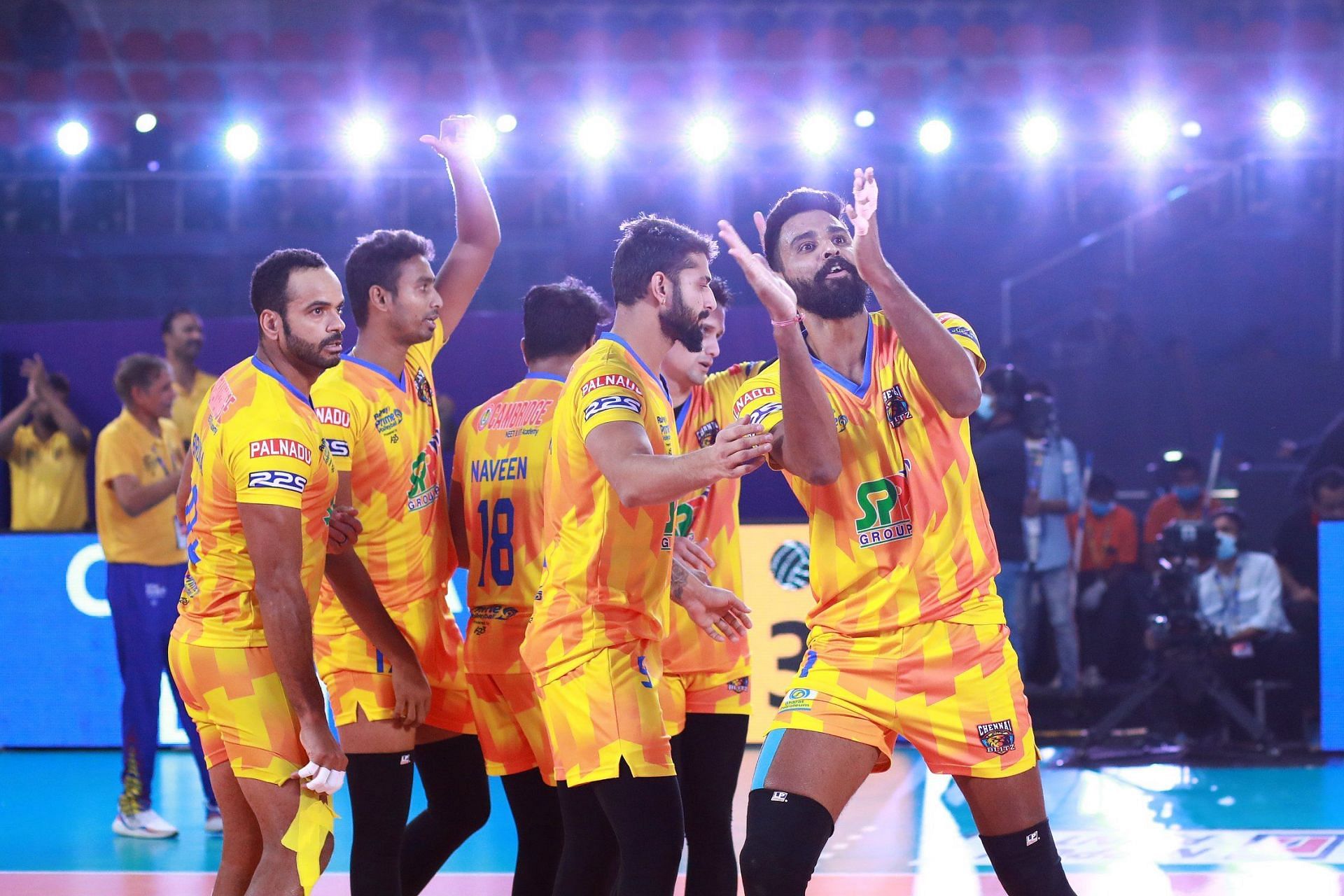 Chennai Blitz celebrating their win against Kochi in an earlier match (Image Courtesy: Twitter/Chennai Blitz)