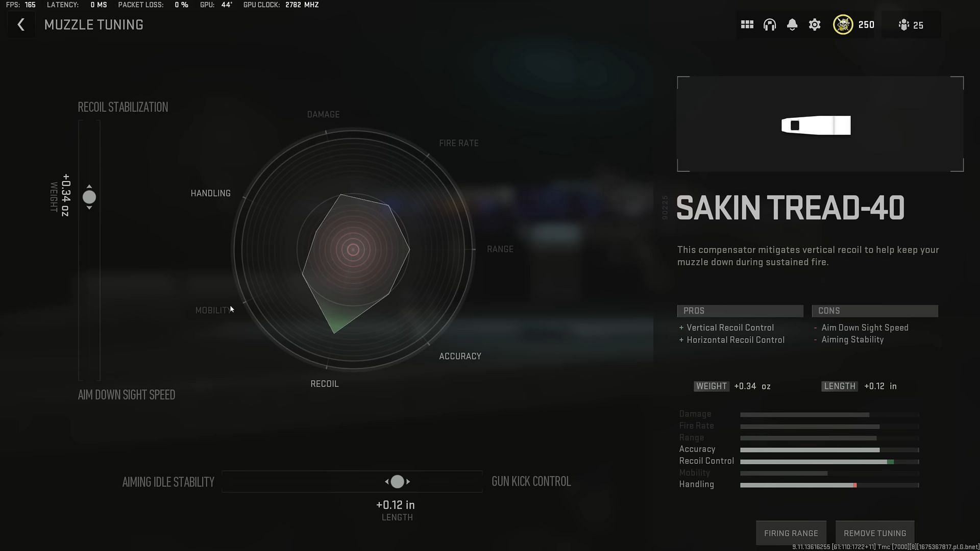 Tuning for Sakin Thread-40 (Image via Activision and YouTube/Metaphor)