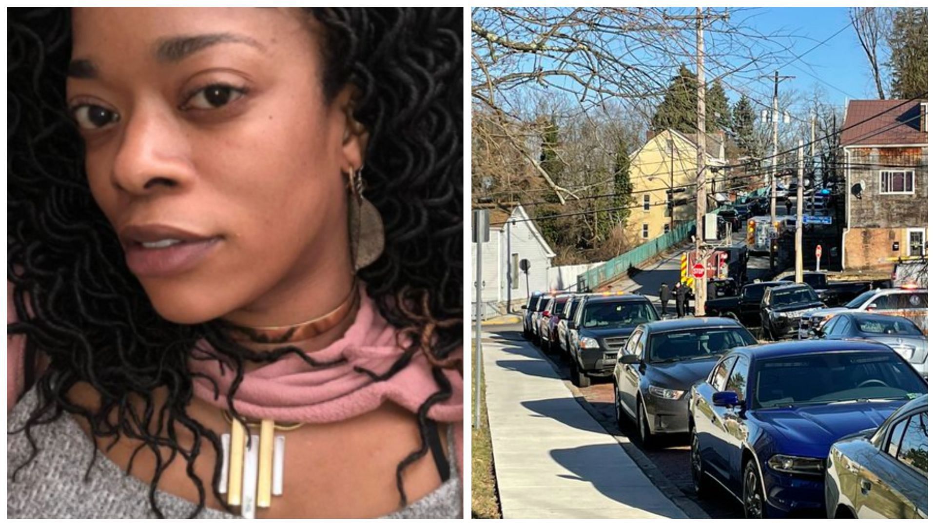 Adrienne Arrington was killed in an alleged police shooting in a Pittsburgh neighborhood at an abandoned house, (Images via IncarcerNation and Rich Pierce/Twitter)