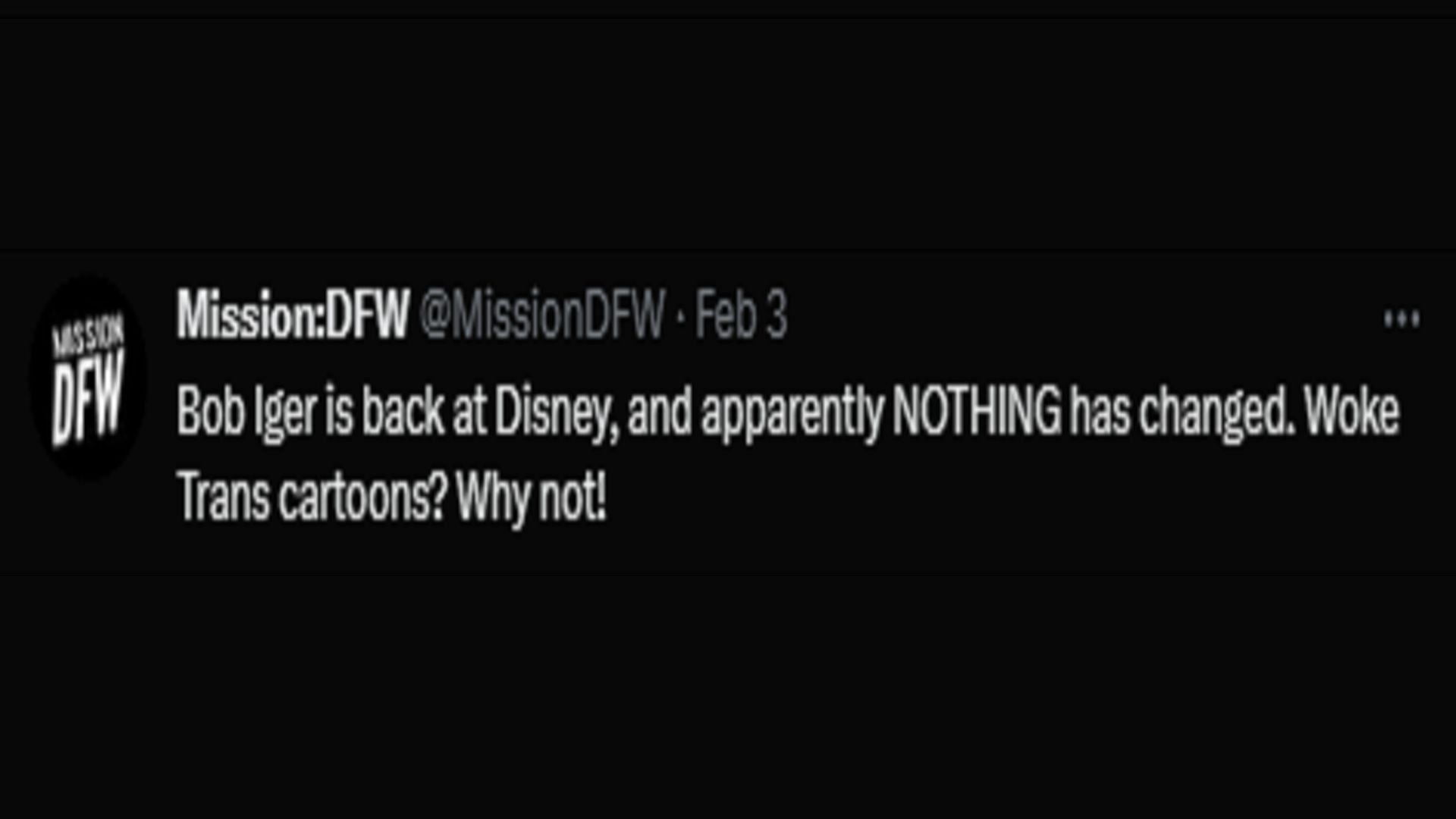 Screenshot of user @MissionDFW&#039;s tweet (Image via Twitter)