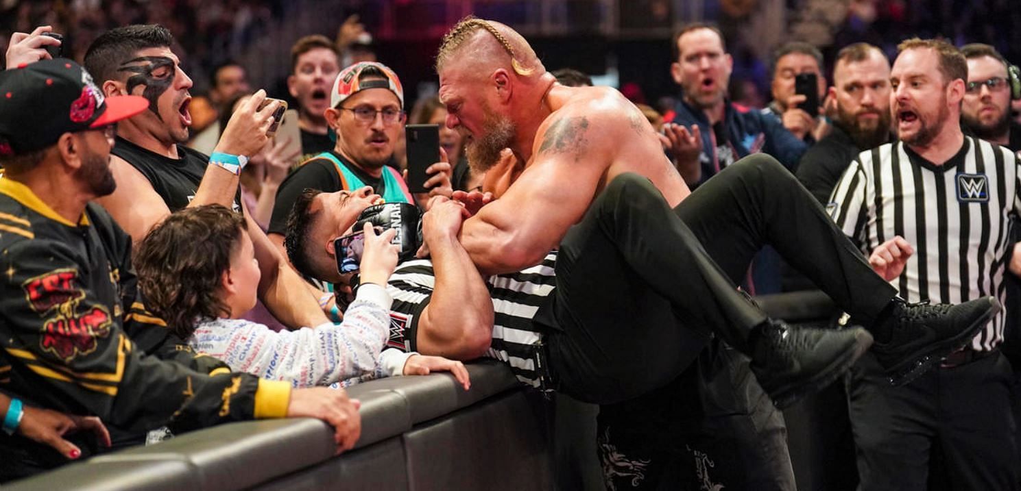 Brock Lesnar was last seen at WWE Royal Rumble!