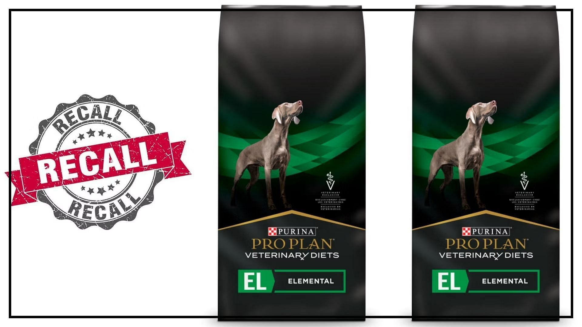 Nestl&eacute; Purina PetCare Company has recalled Purina Pro Plan Veterinary Diets EL Elemental prescription dry dog food over potentially elevated levels of vitamin D (Image via FDA)