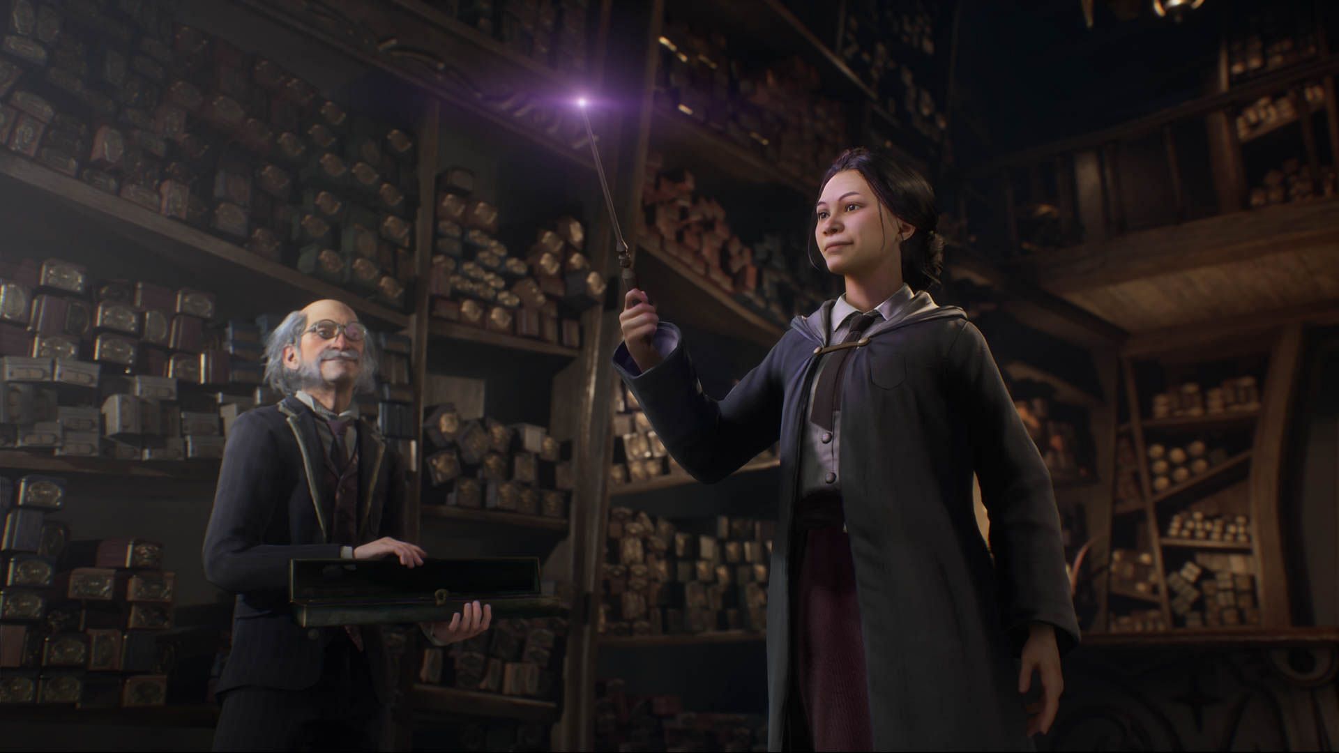 Hogwarts Legacy has a ton of customization for wands, including wand handles (Image via WB Games)