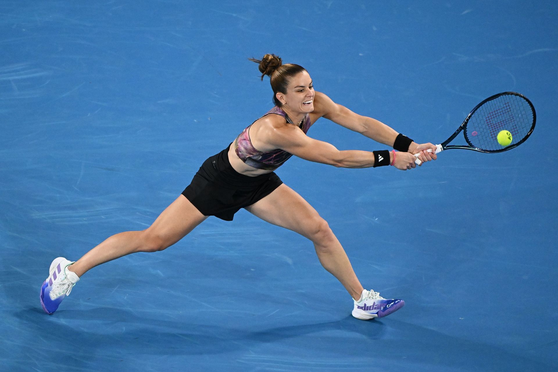 Maria Sakkari in action at the 2023 Australian Open.