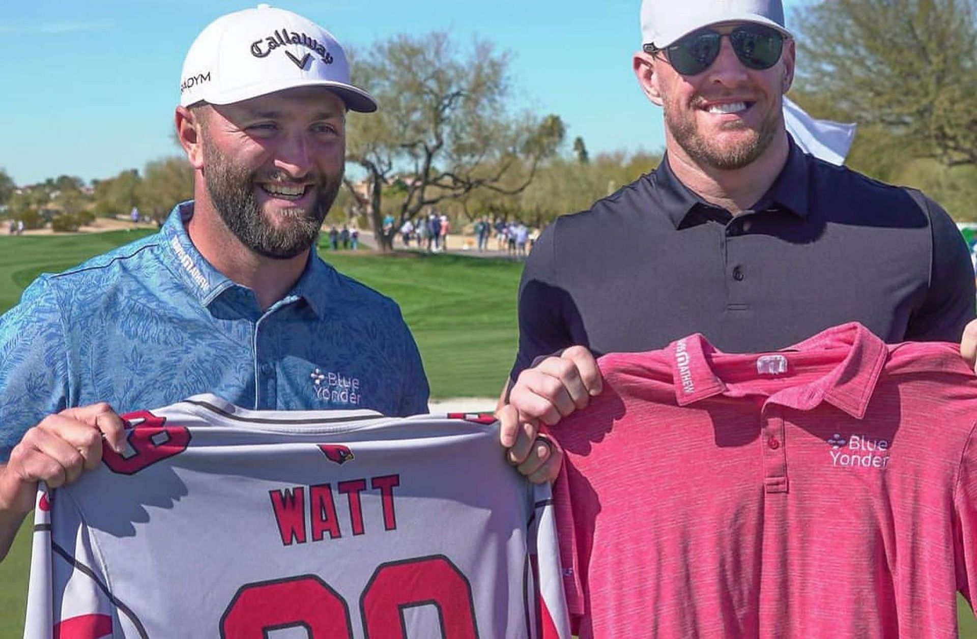 JJ Watt and Jon Rahm (Image via Instagram/@pgatour)