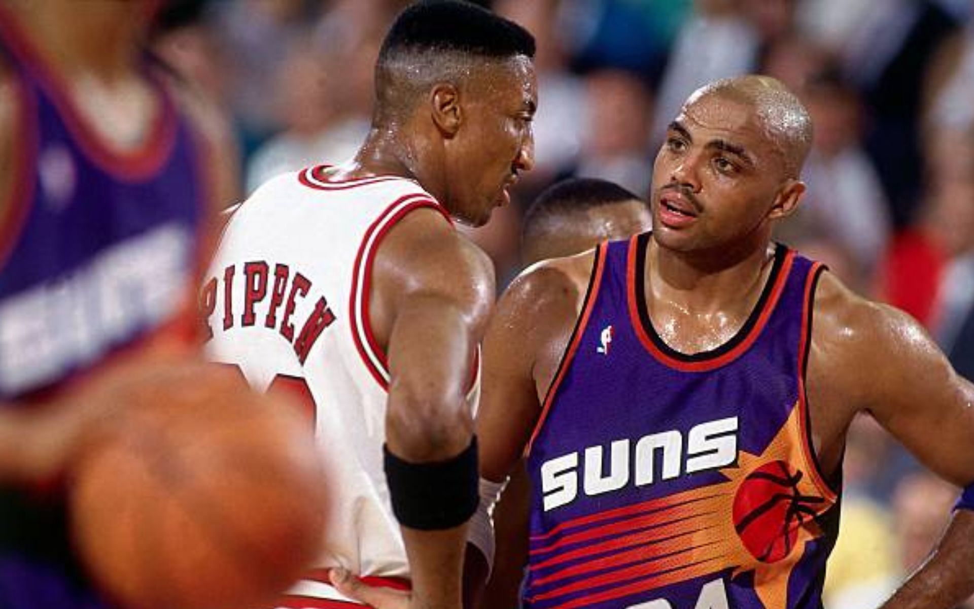 Scottie Pippen and Charles Barkley [image courtesy of Andrew D. Bernstein/NBAE via Getty Images]