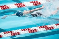 Yale University swimmer Isaac Henig swims the 50 freestyle during the 2022 Ivy League Womens Swimming and Diving Championships at Blodgett Pool on February 17, 2022 in Cambridge, Massachusetts. (Photo by Kathryn Riley/Getty Images)