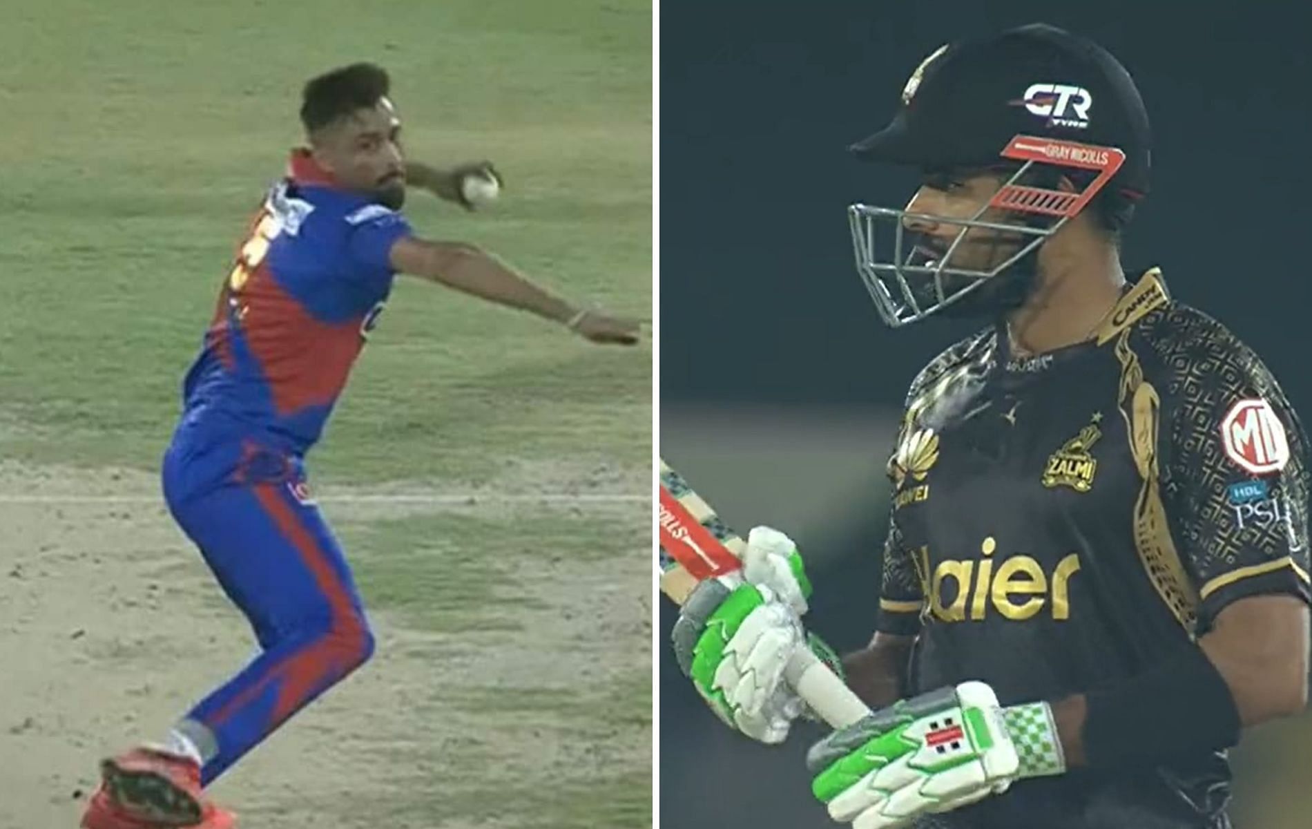 Mohammad Amir (L) and Babar Azam (R). (Pics: Twitter)