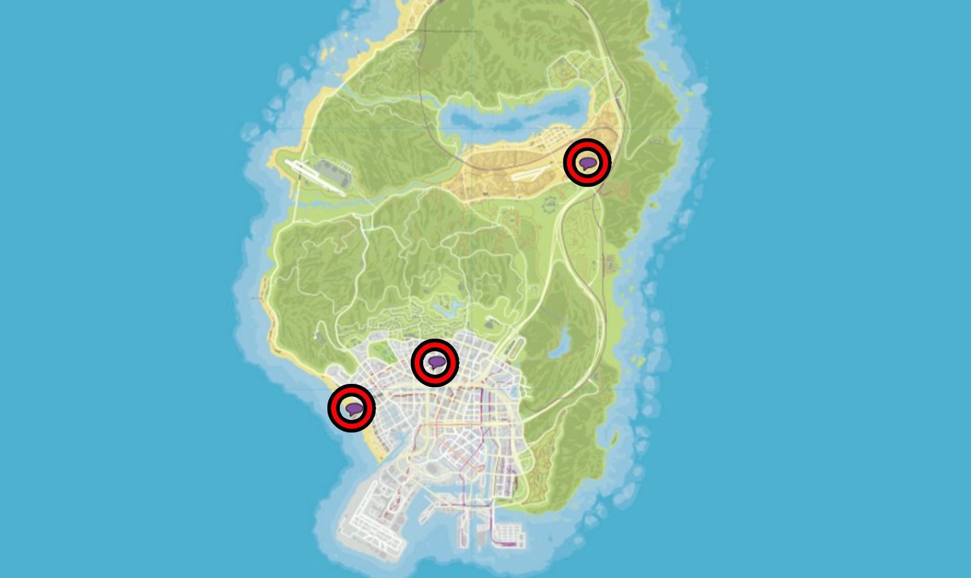 These are the locations on February 23, 2023, locations (Image via GTAWeb.eu)