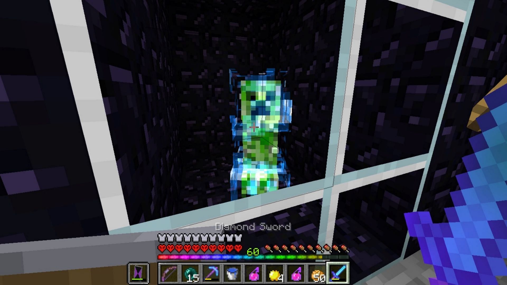 Naturally spawned charged creepers are extremely rare in Minecraft (Image via Reddit / u/The_8_Bit_Zombie)