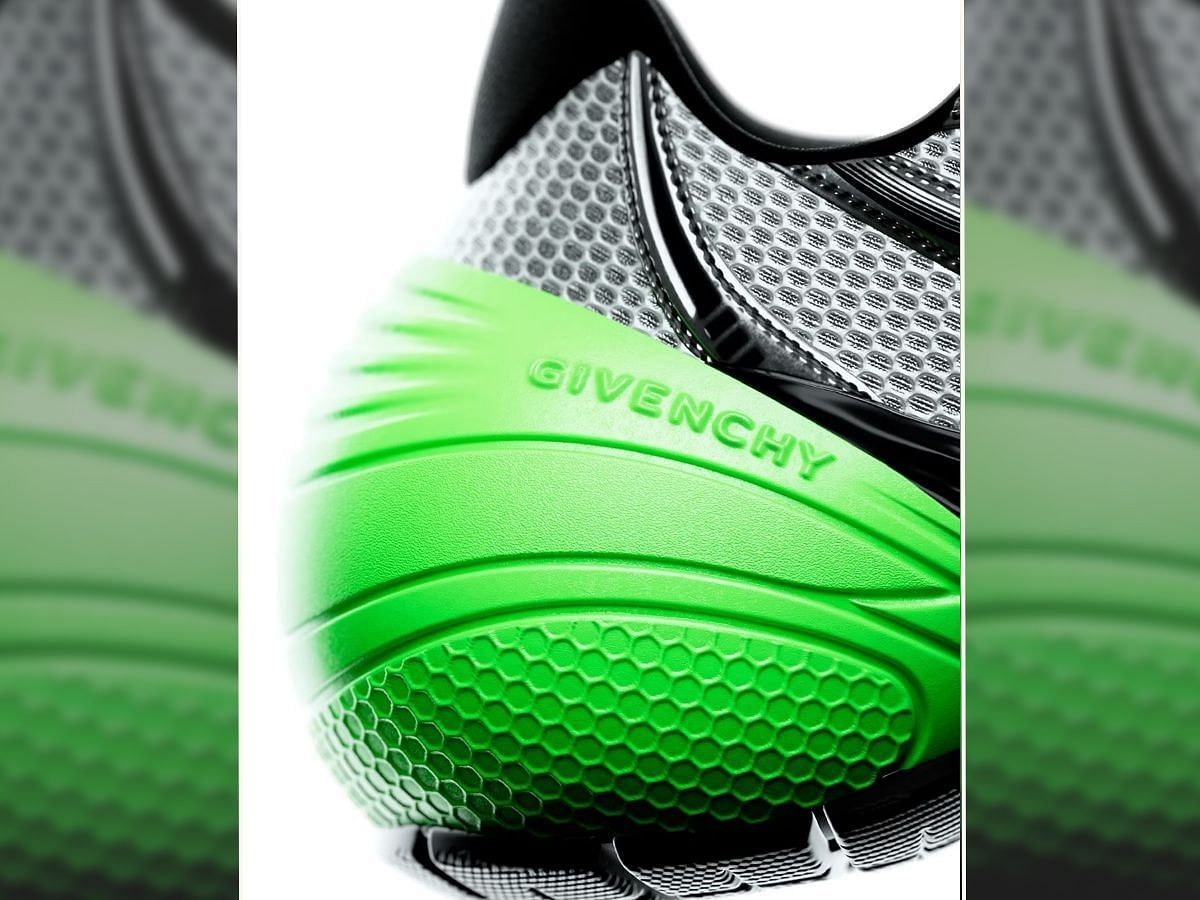 Here&#039;s a detailed view of the heel counters of the sneakers (Image via Instagram/@givenchy)