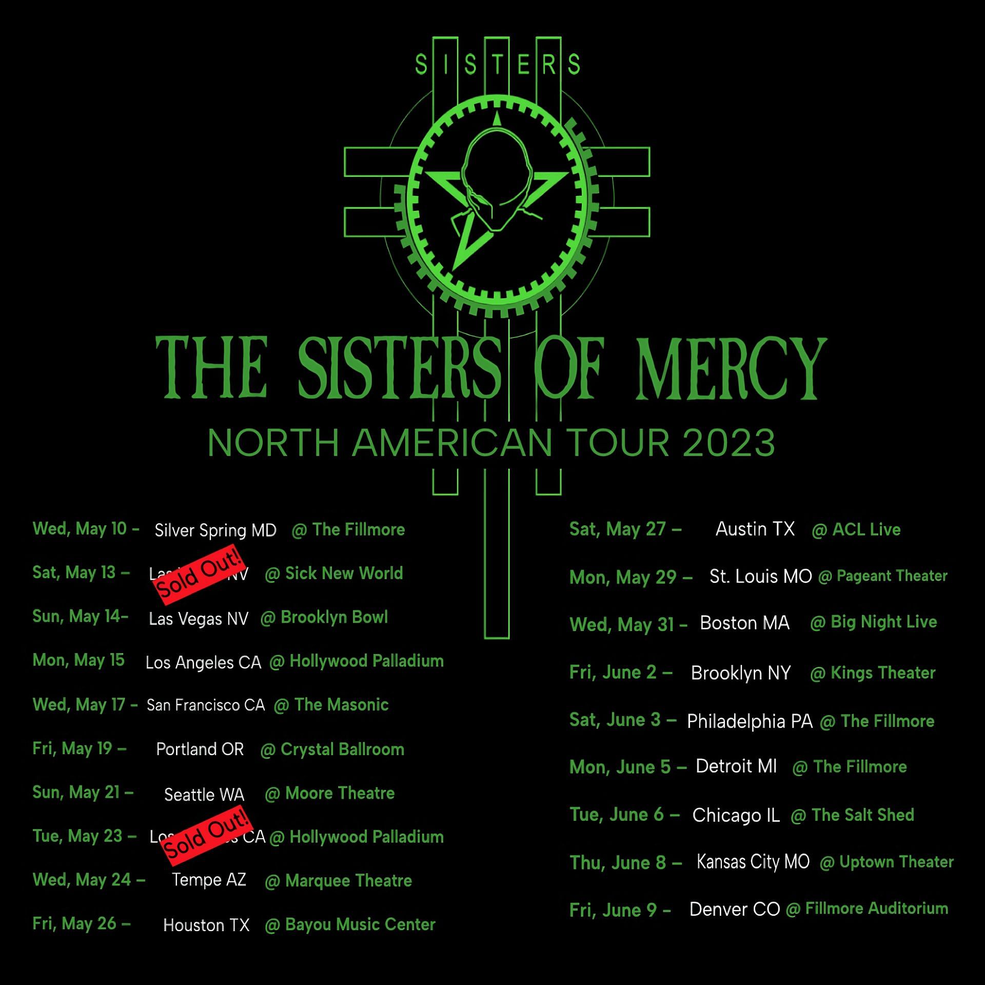 sisters of mercy public enemy tour