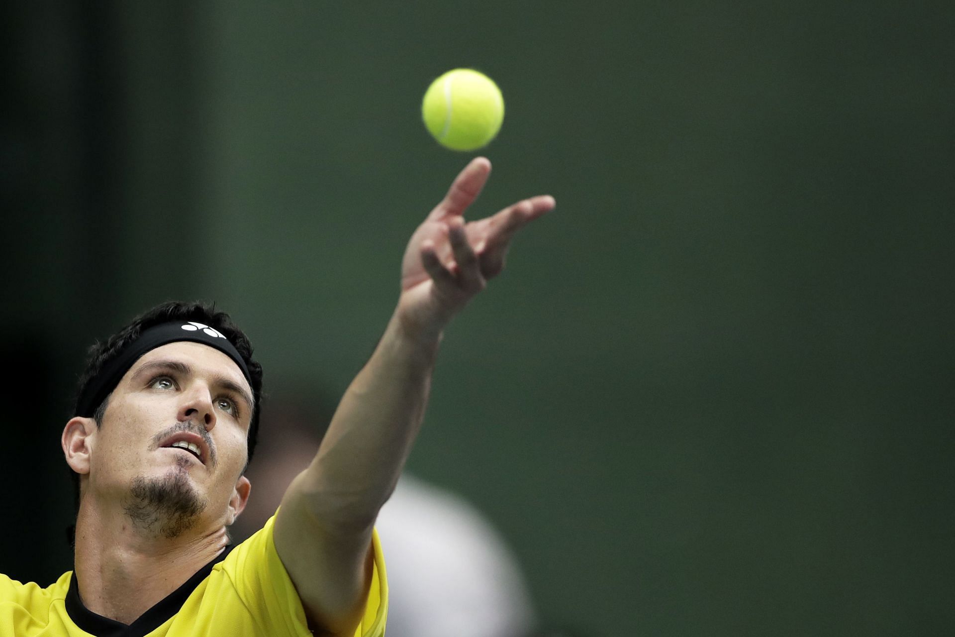 Gomez at the Japan v Ecuador Davis Cup Qualifier.