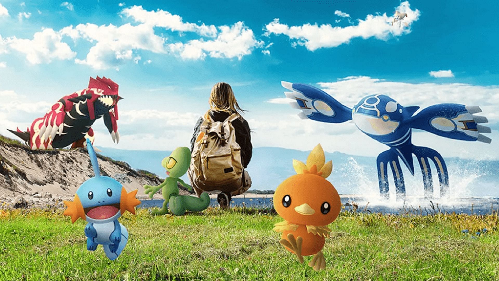 The primal forms of Groudon and Kyogre are the centerpieces of teams Ruby and Sapphire (Image via Niantic)