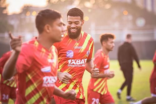 Jake Jervis training with East Bengal's first team. (Image Courtesy: EBFC Media)