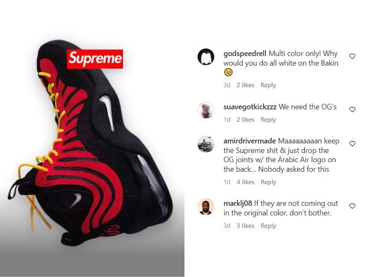 Fan&#039;s reaction on the new sneakers (Image via Instagram)