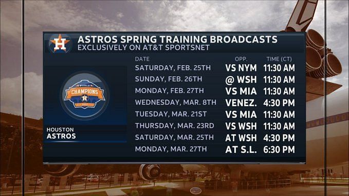 Houston Astros Opening Day 2023 is March 30, 2023 - Midstream Calendar