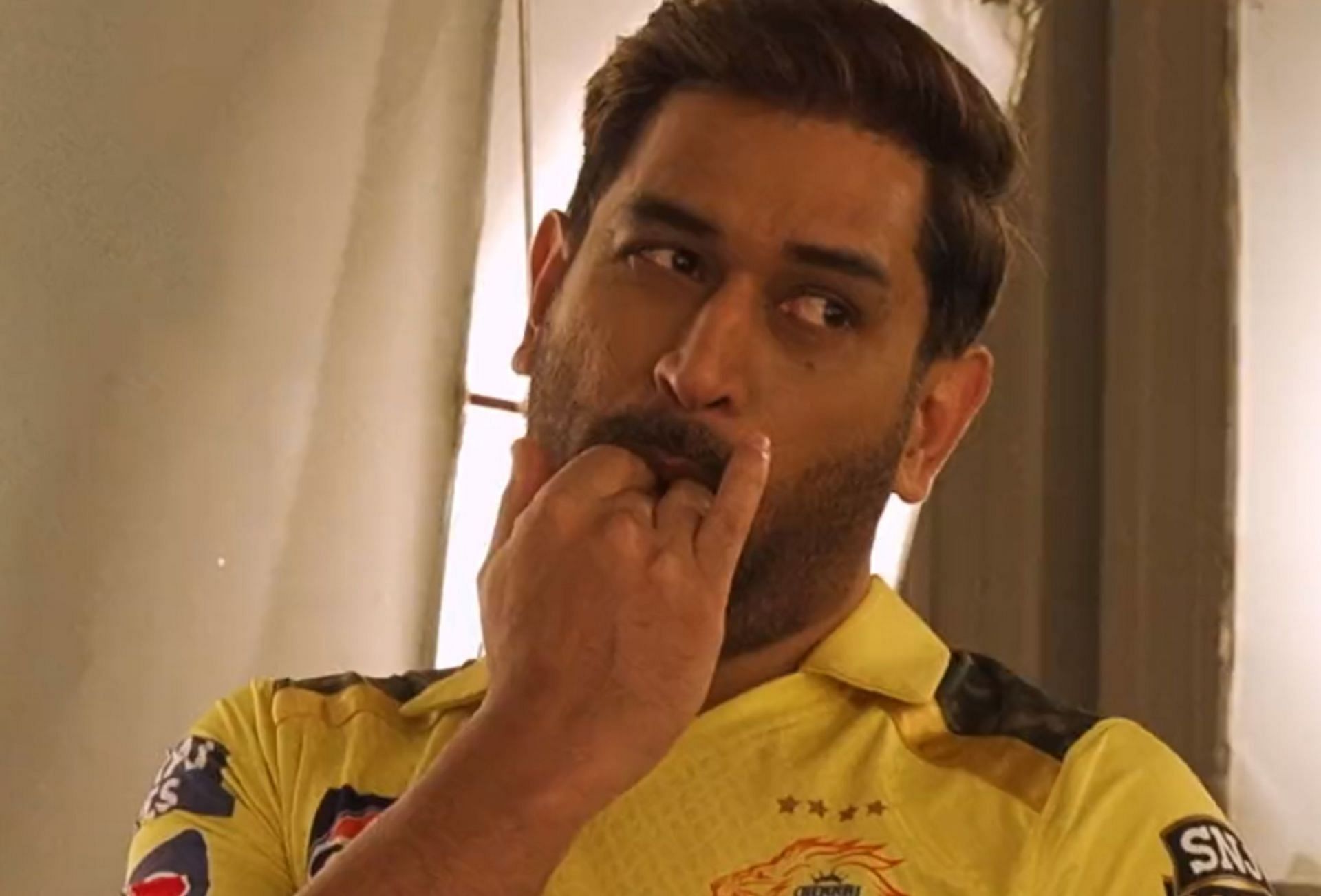 MS Dhoni in the anthem song video. 