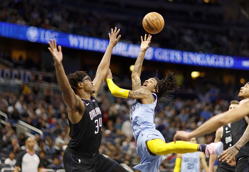 Ja Morant of the Memphis Grizzlies arrives to the game against the LA