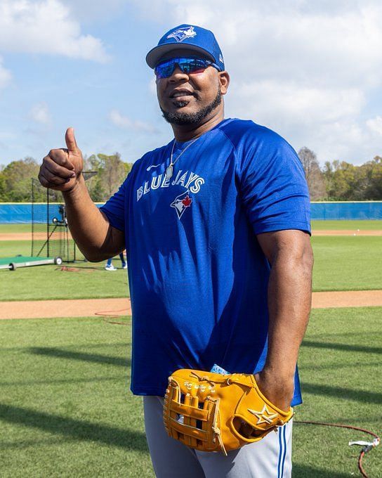 Edwin Encarnacion Toronto Slugger Jays Blue Parrot Baseball T Shirt