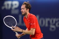 Daniil Medvedev during his semifinal against Novak Djokovic