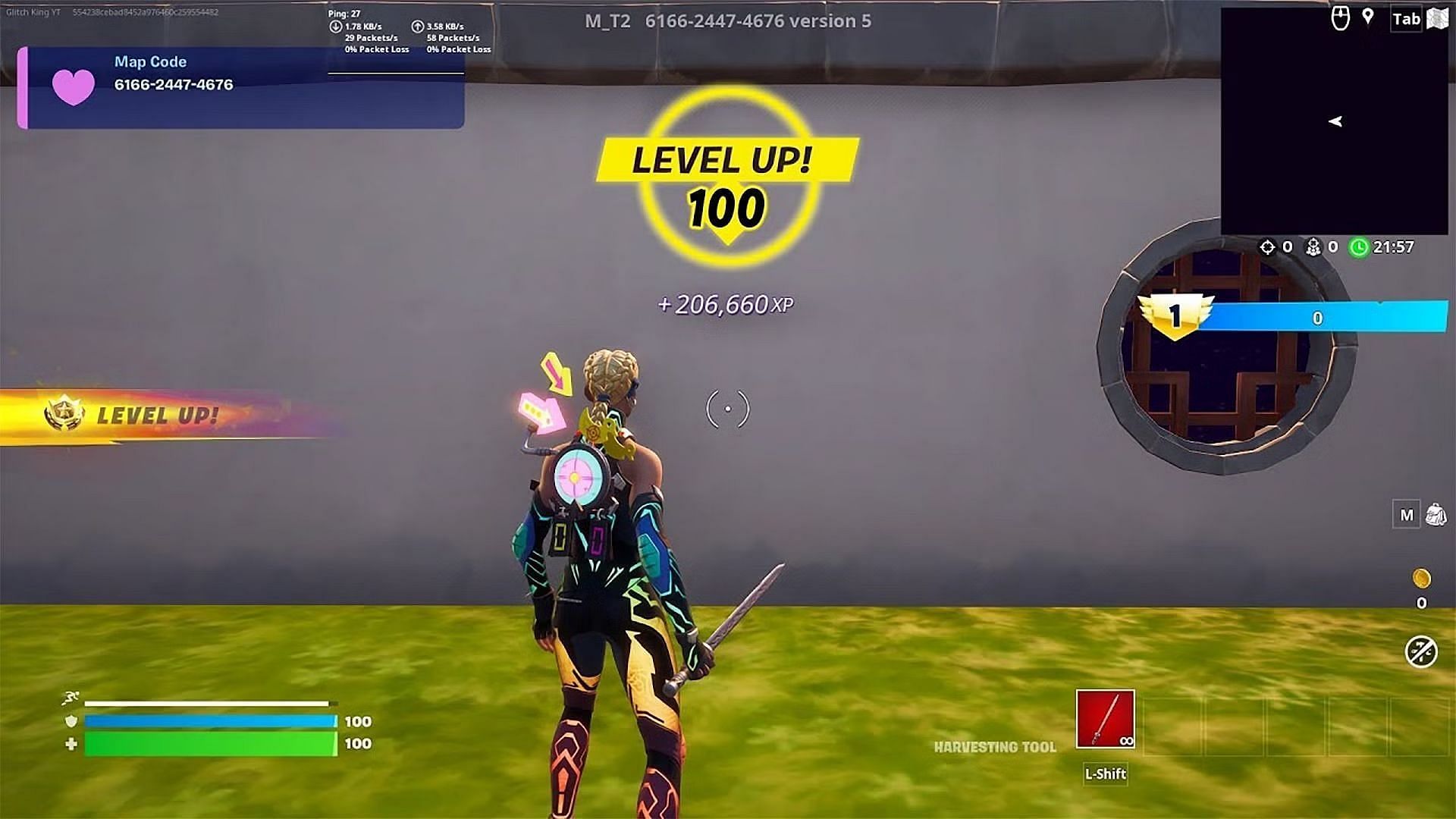 XP glitches can be done in Fortnite&#039;s Creative mode (Image via Epic Games)