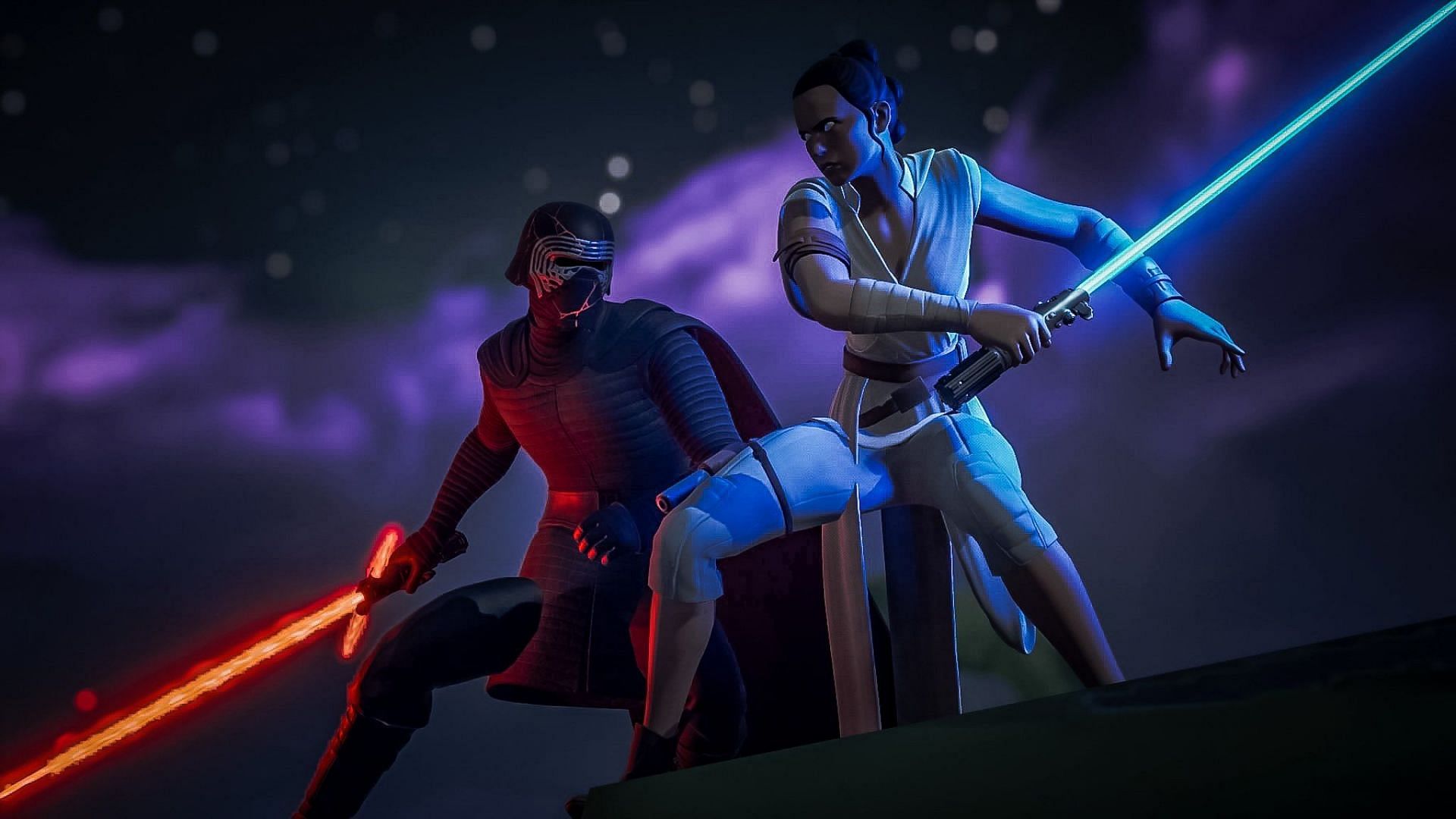 Fortnite x Star Wars collaboration with Force Powers and Lightsabers
