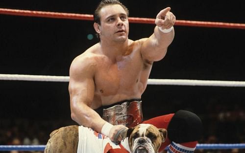 Dynamite Kid looks on with Matilda.