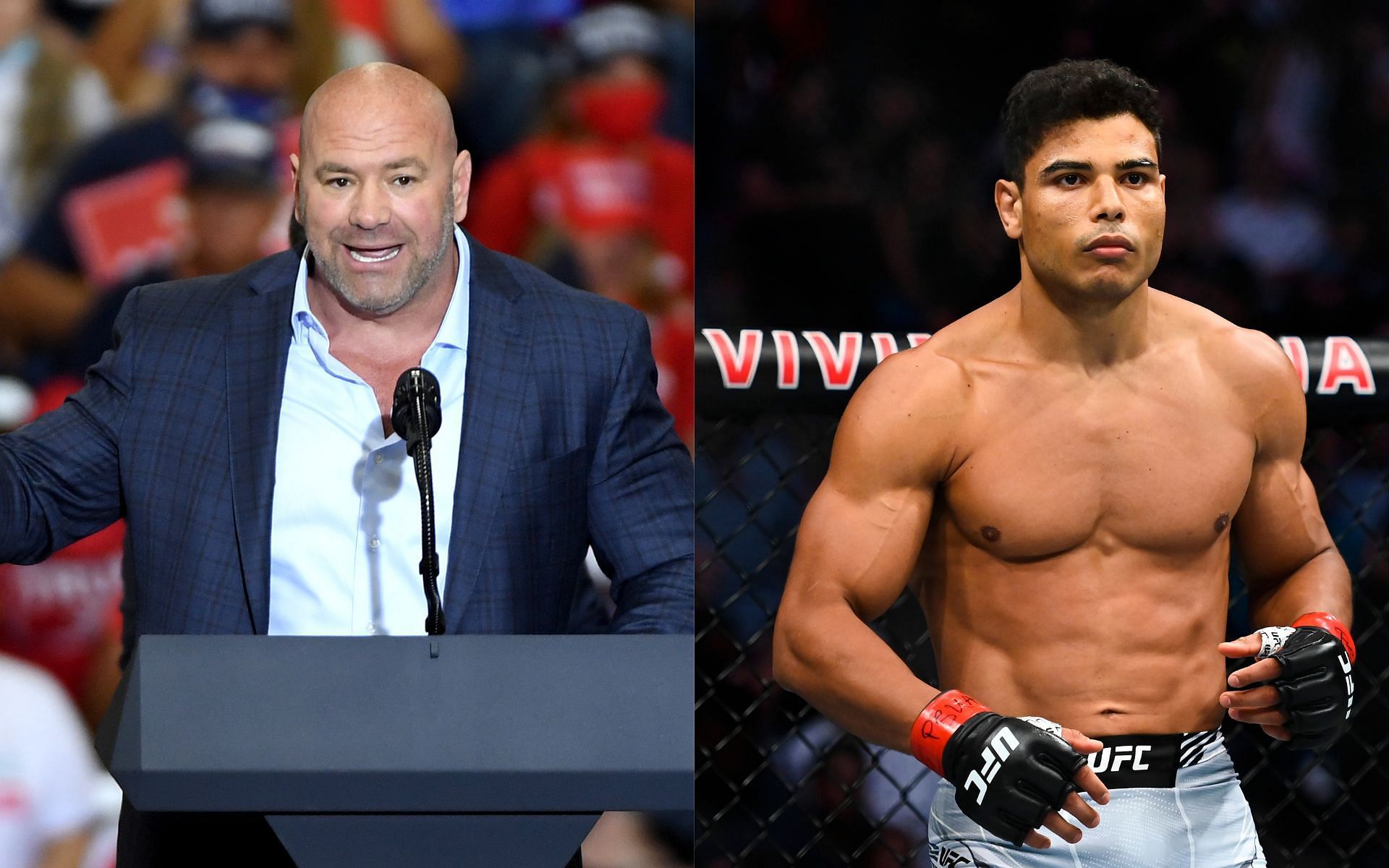 Dana White (left) and Paulo Costa (right) (Image credits Getty Images)