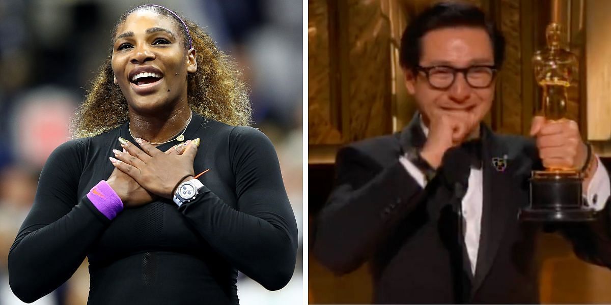 Serena Williams (L) and Ke Huy Quan (R)