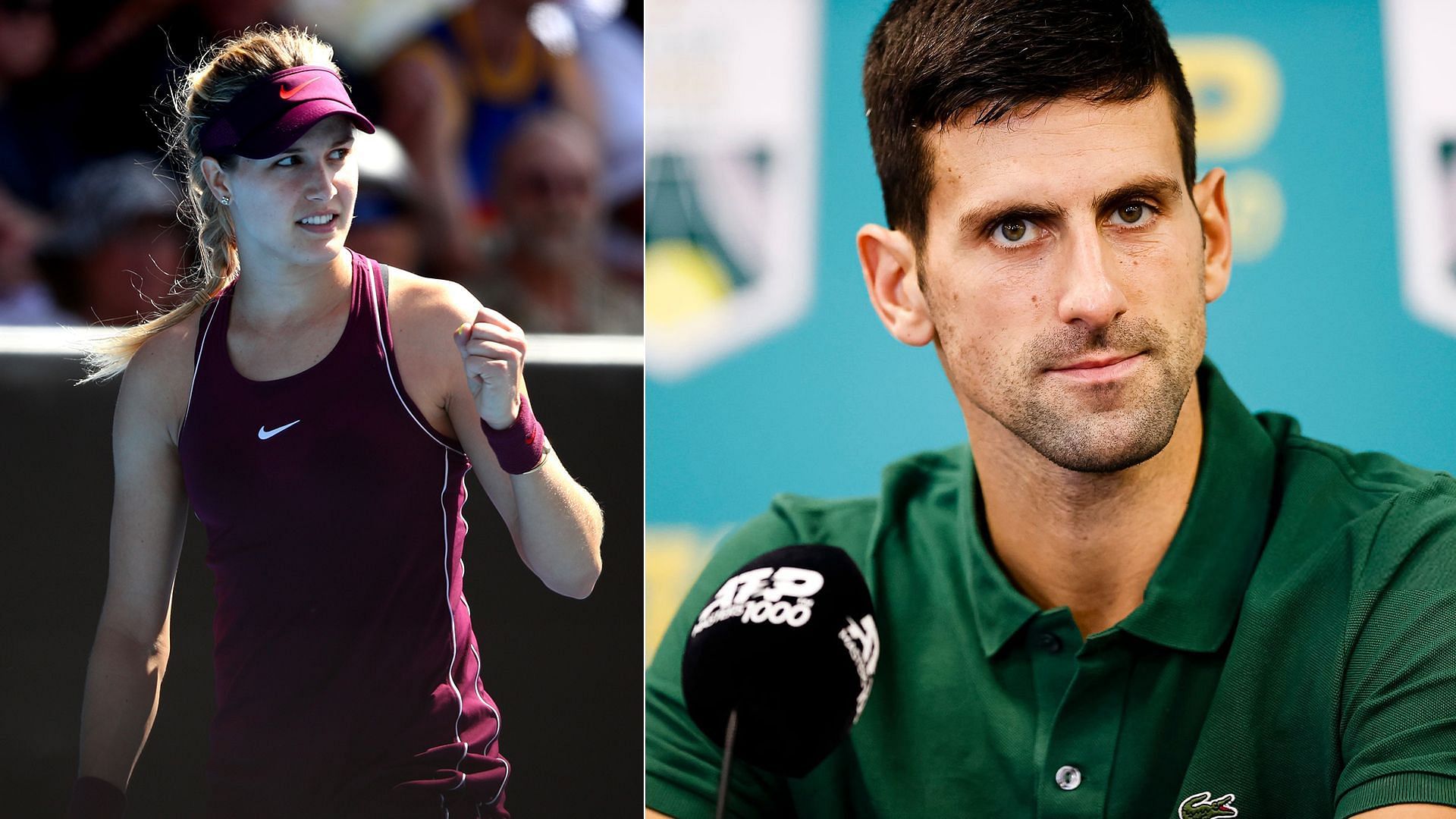 Eugenie Bouchard shares her support for Novak Djokovic