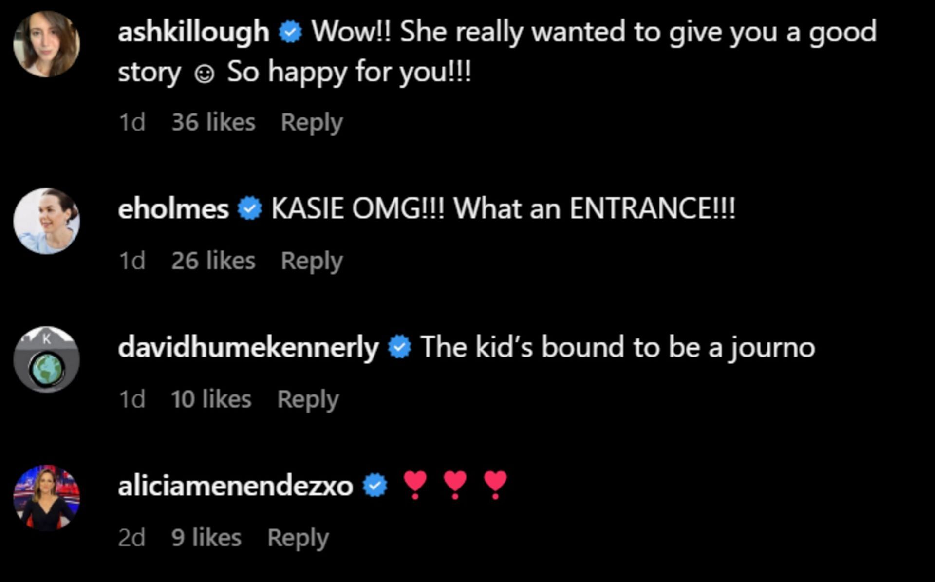 Followers poured into Kasie Hunt&#039;s comment section with their wholesome messages (Image via Instagram/ @kasie)