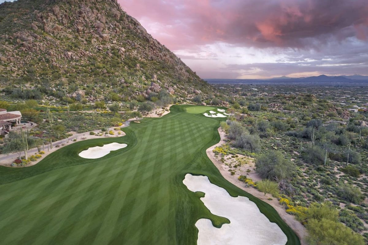 A glider makes an emergency landing on the golf course in Scottsdale