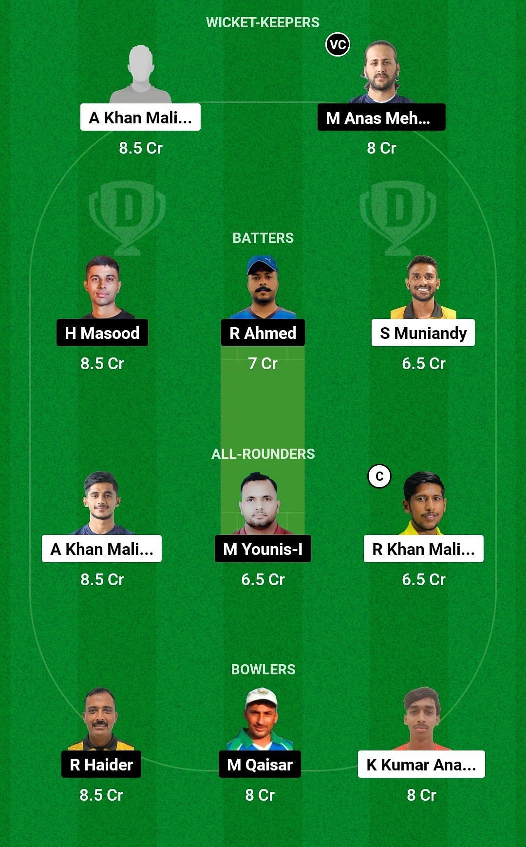 Dream11 Team for Asian All-Stars vs Pakistan Eagles - Mini Asia T10 Challenge 2023.