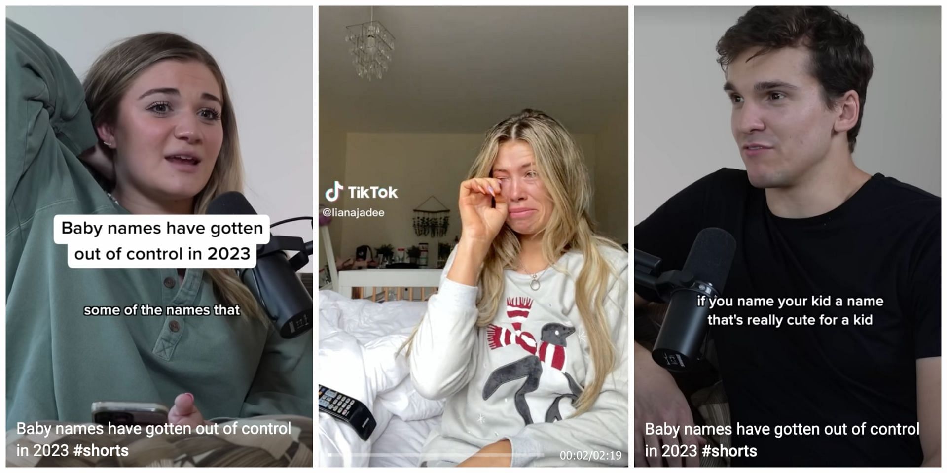 Liana Jade addressed the backlash and clapped back at the netizens who trolled the couple for naming their kid, &quot;Koazy.&quot; (Image via YouTube and TikTok)