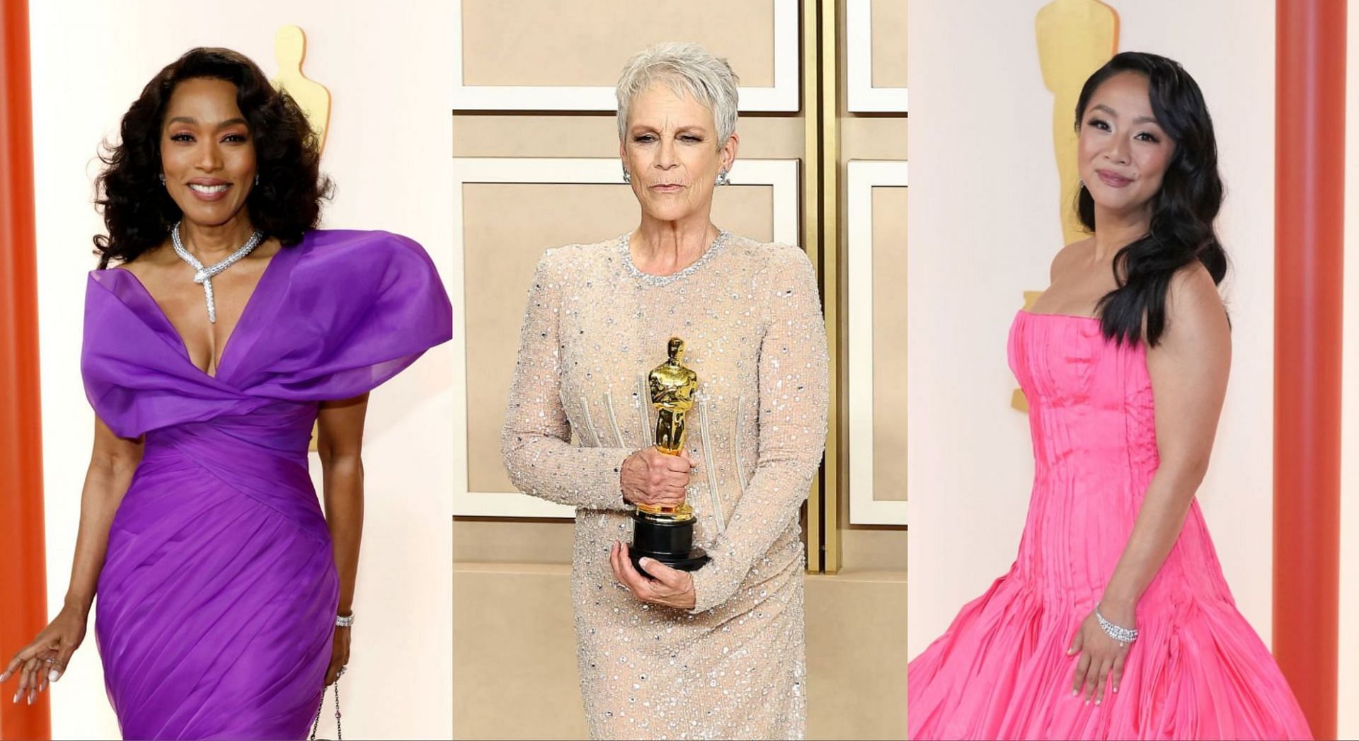 Jamie Lee Curtis won the Oscar Award for Best Supporting Actress beating Stephanie Hsu and Angela Bassett (Image via Getty Images)