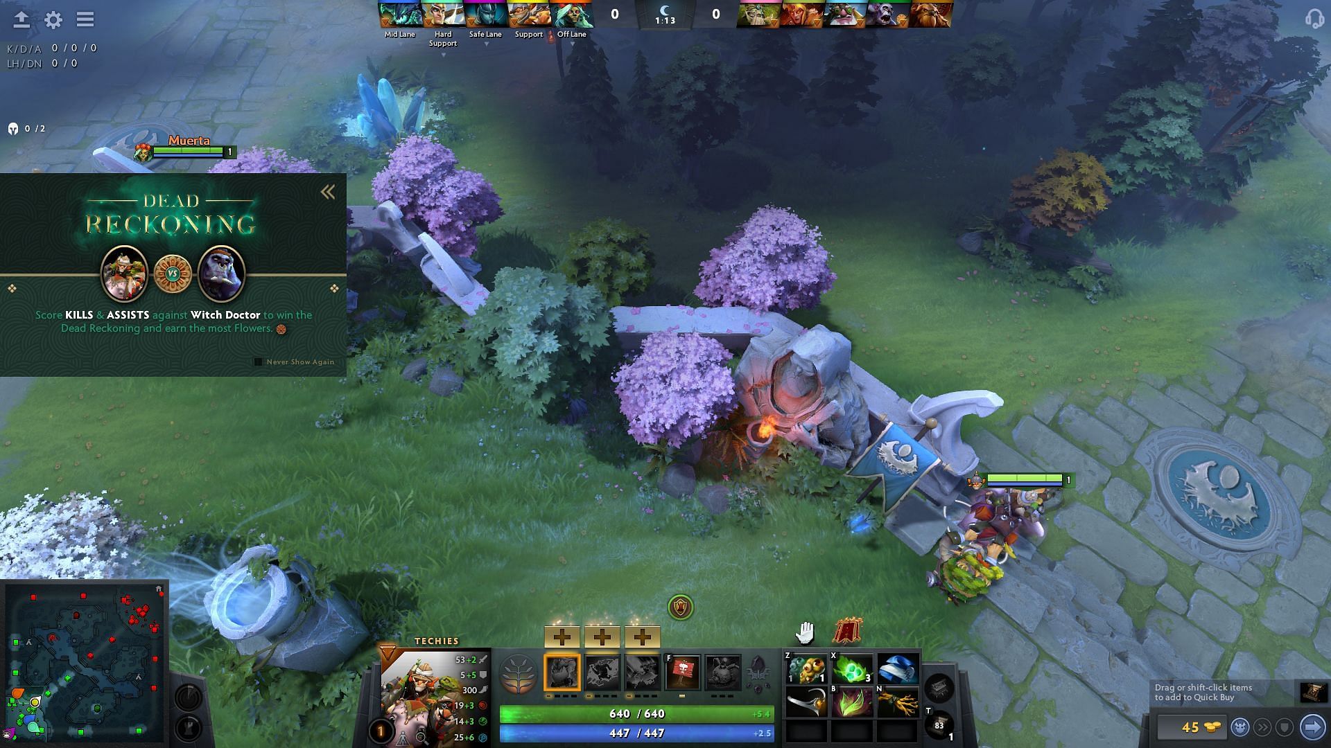 Assigned a target (Image via Dota 2)