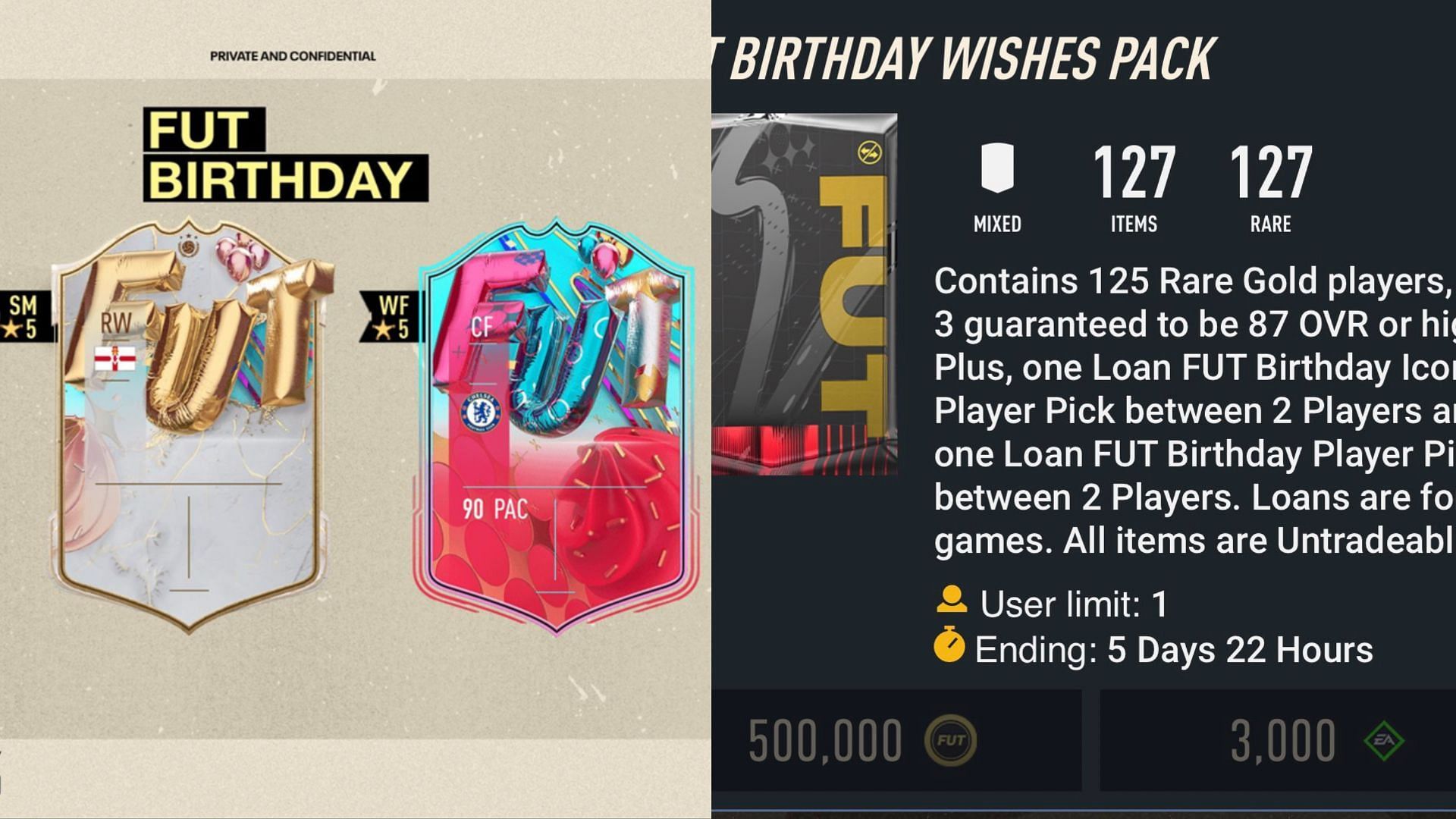 The FUT Birthday Wishes pack doesn&rsquo;t justify its humongous cost for FIFA 23 players (Images via EA Sports)