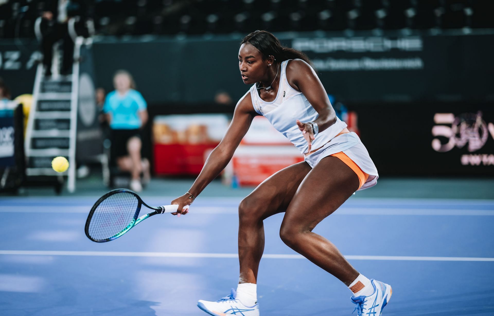 Alycia Parks in action at the 2023 Linz Open
